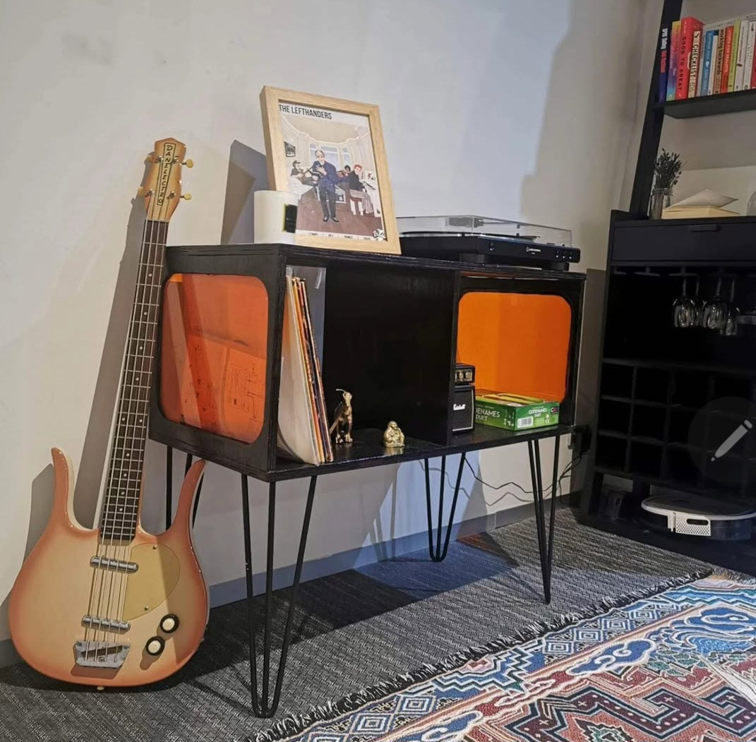 Amber Acrylic Vinyl Record Table - Model 2